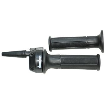 Set poignée de gaz noir Domino, moto 50cc Aprilia RS50 / Peugeot XR-6