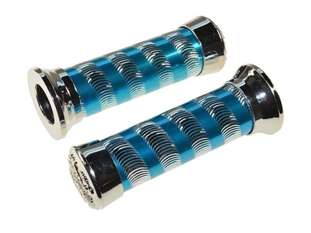 Lenkergriffe Alu Blau (22-24mm)