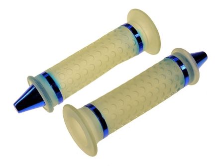 Lenkergriffe spitz transparent/blau Lenkergriffe spitz transparent/blau