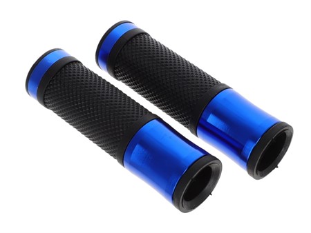 Poignées de guidon « CNC » bleu/noir - universelles