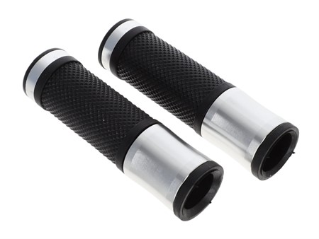 Lenkergriffe «CNC» chrom/schwarz - universal
