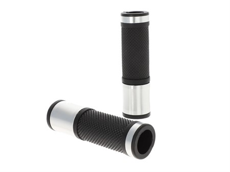 Lenkergriffe «CNC» chrom/schwarz - universal