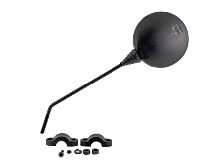 Rétroviseur rond noir universel réversible (gauche + droit), universel vélo-vélomoteurs Rétroviseur rond noir universel réversible (gauche + droit), universel vélo-vélomoteurs