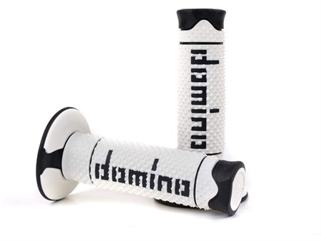 Poignées Domino cross blanches/noir Poignées Domino cross blanches/noir