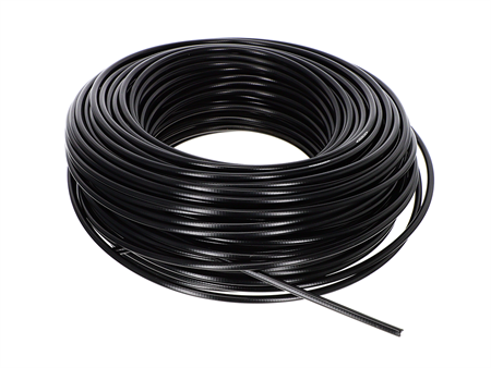 Gaine de cable noir 5mm, fourrure int. teflon (rouleau de 50m)