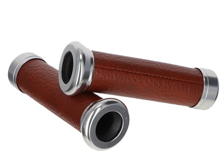 Lenkergriffe braun 22 / 24 mm (Leder) Lenkergriffe braun 22 / 24 mm (Leder)