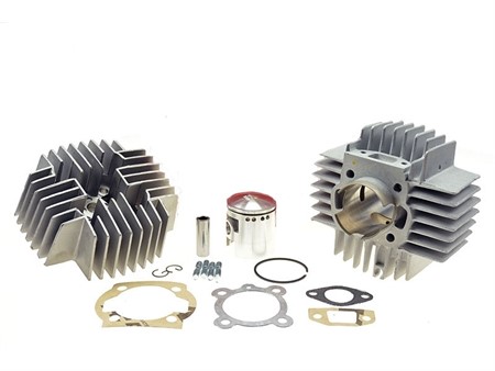 Kit cylindre Airsal 70cc 45mm alu, avec culasse (ailettes comme origine), vélomoteurs Puch Kit cylindre Airsal 70cc 45mm alu, avec culasse (ailettes comme origine), vélomoteurs Puch