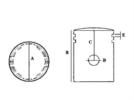 Kolbenkit 38mm Axe 12mm für Puch X30/Velux 2G Automat