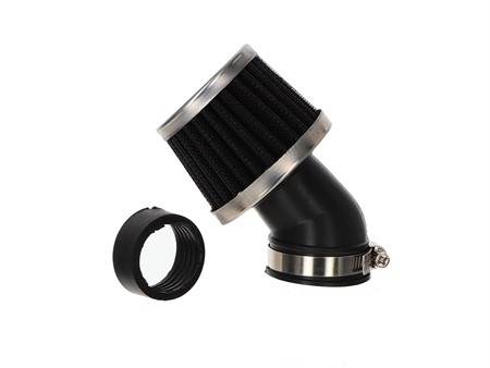 Filtre à air type conique 45° chromé pour carbu PHBG