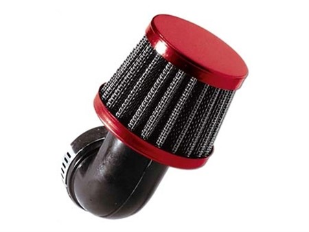 Luftfilter TNT Tuning, 90° gewinkelt, Anschluss Ø=28/35mm, Rot Luftfilter TNT Tuning, 90° gewinkelt, Anschluss Ø=28/35mm, Rot