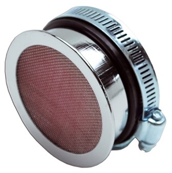 Cornet à grille pour Dell'Orto SHA chromé/rouge Cornet à grille pour Dell'Orto SHA chromé/rouge