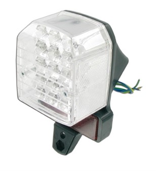 Phare/ Feu arrière blanc à LED's, avec support, TOMOS A3/A35 Phare/ Feu arrière blanc à LED's, avec support, TOMOS A3/A35