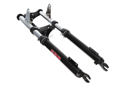 Fourche télescopique EBR Racing noire modèle court 560mm, vélomoteur Puch Fourche télescopique EBR Racing noire modèle court 560mm, vélomoteur Puch