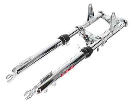 Fourche télescopique EBR avec support pour frein à disque, chromée Fourche télescopique EBR avec support pour frein à disque, chromée
