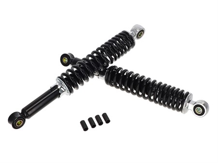 Paire/couple d'amortisseurs 8+10mm, universal 32cm NOIRS Paire/couple d'amortisseurs 8+10mm, universal 32cm NOIRS