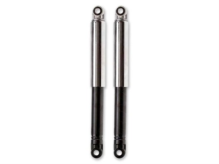 Stossdämpferset Puch/universal 32cm schwarz/chrom Oldschool Stossdämpferset Puch/universal 32cm schwarz/chrom Oldschool