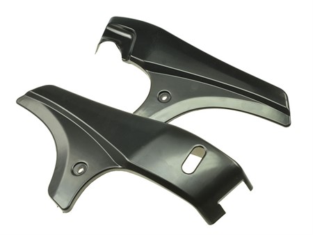 Paire de cache carrosseries latérales noir brillant, vélomoteur Tomos