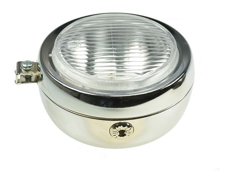 Lampe rund chrom, 13cm ohne Schalter, Sachs/Puch ect.