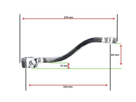 Tretkurbeln B-Qualität «170 mm» chrom, Peugeot 103
