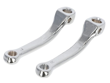 Set de manivelles de pédalier 146mm (gauche + drotie) bonne qualité chrome, universelles vélomoteurs