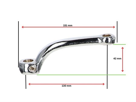 Set de manivelles de pédalier 146mm (gauche + drotie) bonne qualité chrome, universelles vélomoteurs