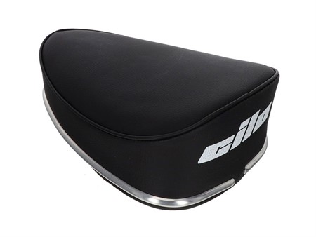 Sattel schwarz "Sitzbänkli" mit CILO Schriftzug, universal Sattel schwarz "Sitzbänkli" mit CILO Schriftzug, universal
