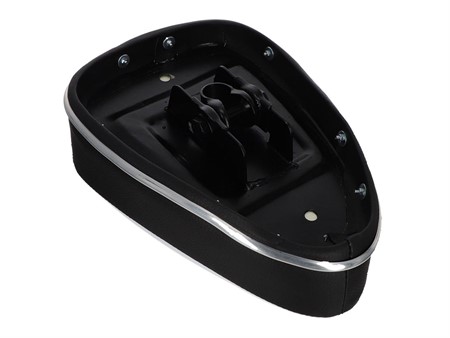 Selle type Denfeld, rouge/noir/blanc