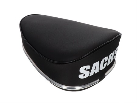 Sattel schwarz "Sitzbänkli" mit SACHS Schriftzug, universal Sattel schwarz "Sitzbänkli" mit SACHS Schriftzug, universal