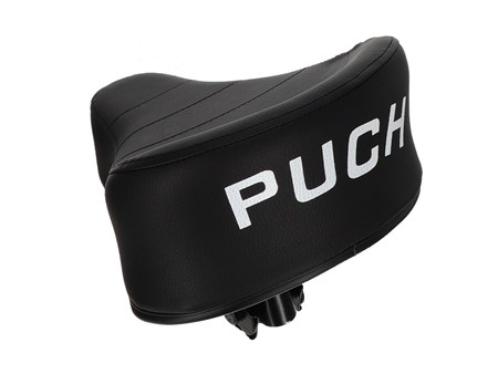 Sattel (erhöht) schwarz mit PUCH Aufdruck, universal Sattel (erhöht) schwarz mit PUCH Aufdruck, universal