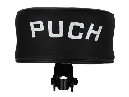 Sattel (erhöht) schwarz mit PUCH Aufdruck, universal