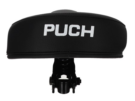 Sattel (niedrig) schwarz mit PUCH Aufdruck, universal