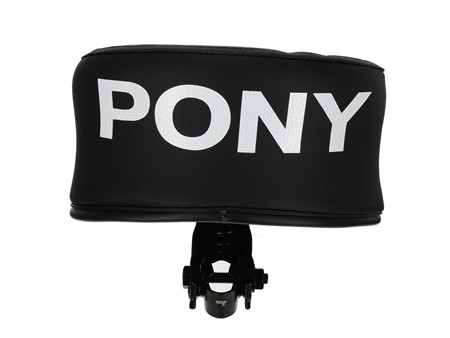 Selle (surélevée) avec inscription PONY, noir/blanche universelle