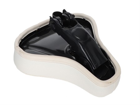 Selle (modèle fin) avec inscription PUCH, blanche/noir universelle