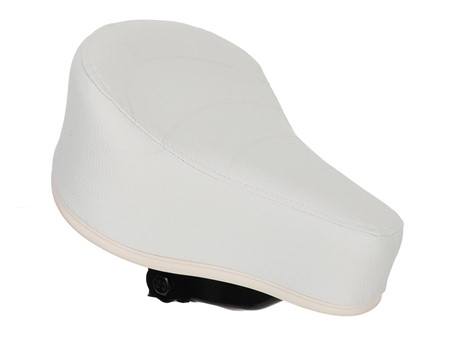 Sattel (erhöht) weiss mit PUCH Aufdruck, universal