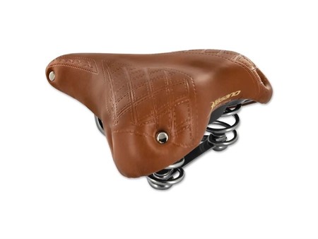 Selle universelle BASSANO CAFE RACER cuir Handcrafted cognac