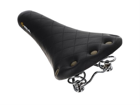 Selle universelle VELO Vintage Sport cuir noir