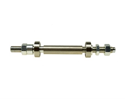 Radachse hinten Puch 12mm mit Kugellager Ø 29 (Leleu)