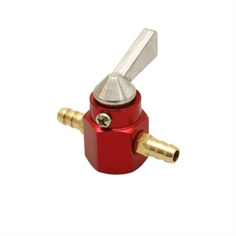 Robinet d'essence rouge Ø 6 mm, universel Robinet d'essence rouge Ø 6 mm, universel