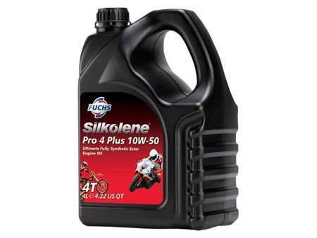 Huile 4-temps 10W-50 Silkolene PRO 4 PLUS full synthétique (4 L.)