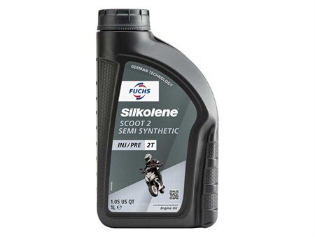 Huile 2 temps Silkolene Scoot 2, semi-synthèse, 1litré