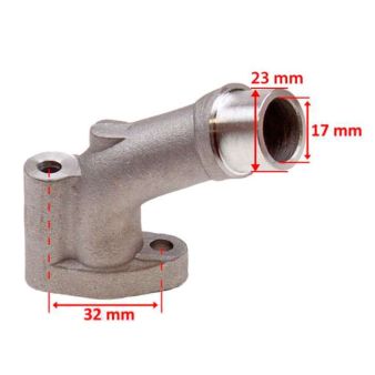 Pipe d'admission 17mm alu, vélomoteurs Puch MS / MV / VZ