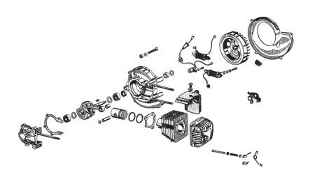 Joint dembase alu pour kit origine ou Olympia 38mm Piaggio Ciao