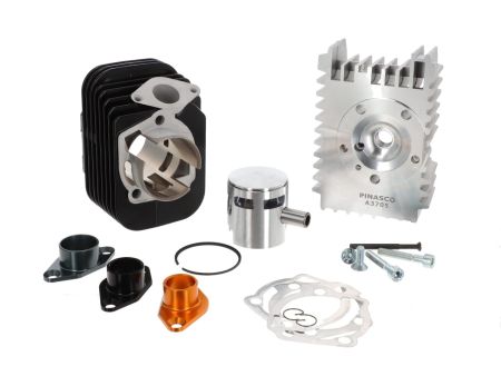 Kit Pinasco Ø 46mm "EVOTEN Booster Big Bore Quadro FULL" 77cc avec culasse, axe de piston 12mm