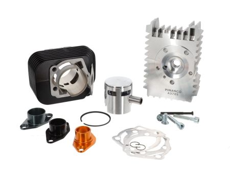 Zylinder-Kit Pinasco "EVOTEN Booster Big Bore Quadro FULL" 77cc, 46x46mm inkl. Zylinderkopf, axe 12mm