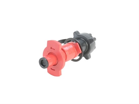 Auslaufrohr hünersdorff BIKE Filler Füll-Stopp schwarz mit Deckel (Anschluss Ø 38/29mm)