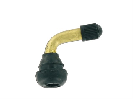 Valve tubeless coudée 90° noir, pour jante alu Valve tubeless coudée 90° noir, pour jante alu