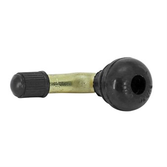 Valve tubeless coudée 90° noir, pour jante alu