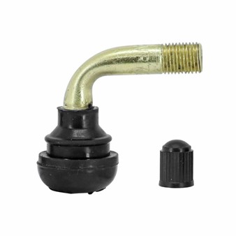 Valve tubeless coudée 90° noir, pour jante alu