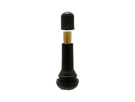 Valve tubeless droite 49mm, noir, pour jante alu Valve tubeless droite 49mm, noir, pour jante alu