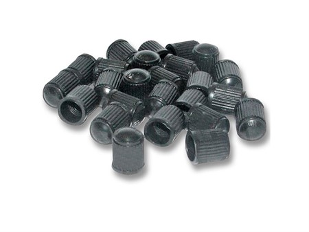 Bouchons de valve en plastique (PVC) noir (25pce)